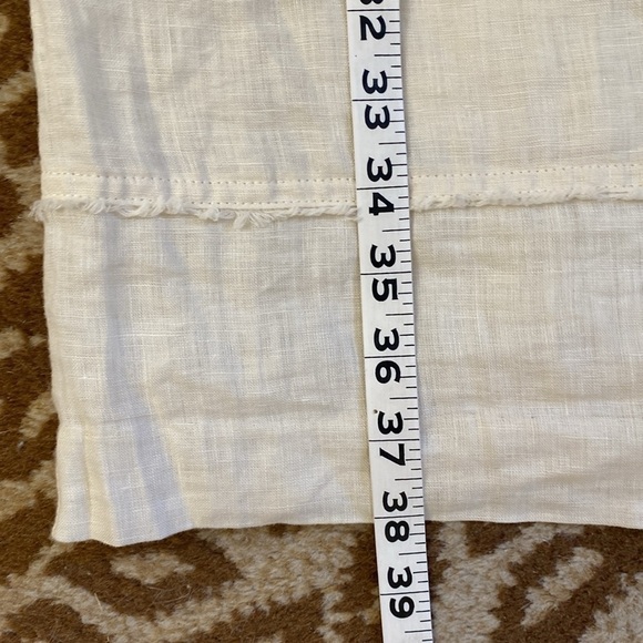 Talbot's Dress Women's Size 14 Tiered Fringe 100% Linen Career flirty Romantic - Picture 13 of 13